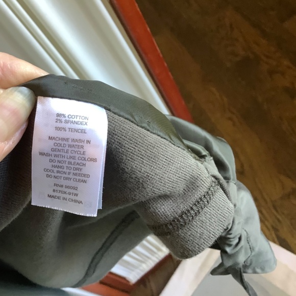 Carolina Belle Montreal Olive Green Open Front Draped Duster Jacket Sz 1X - Picture 7 of 9